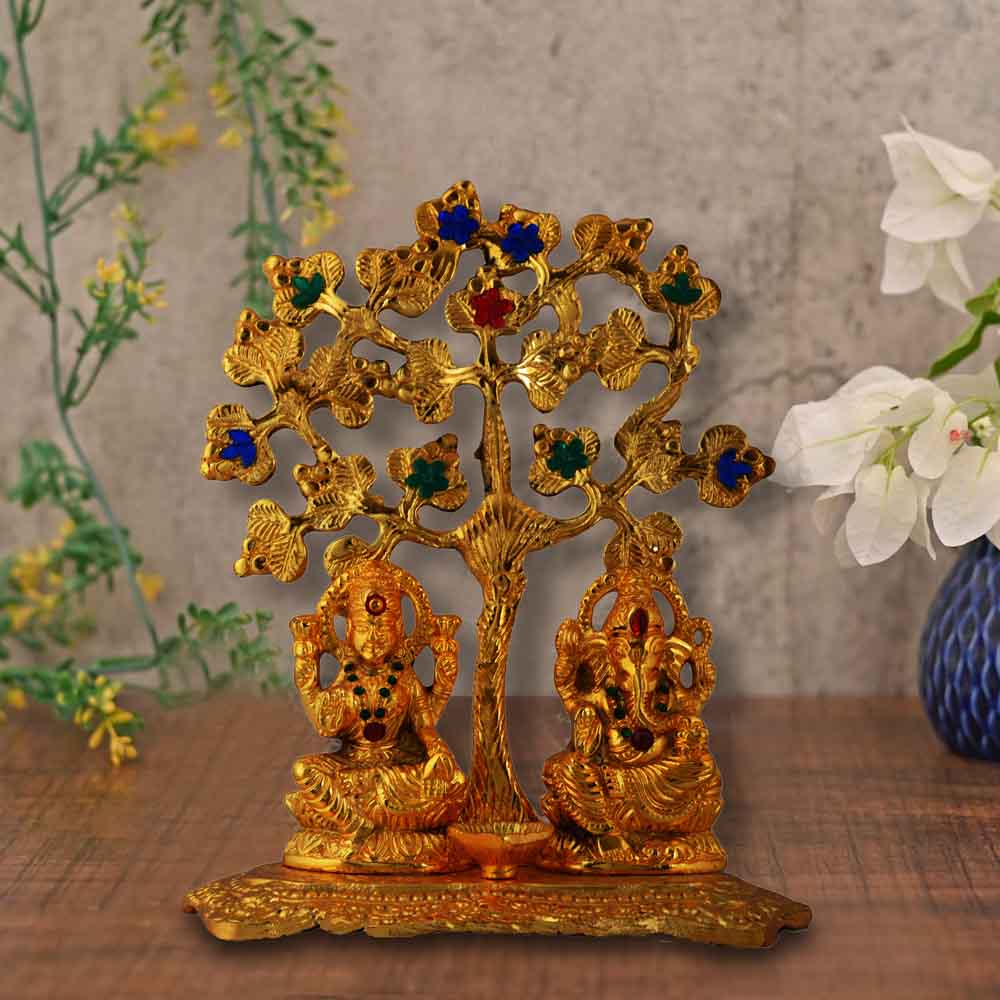 Lakshmi Ganesha Statue with Deepak